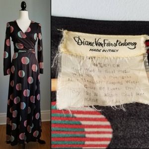 Vintage Diane Von Furstenberg Wrap Maxi Dress